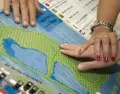 Plano h�ptico en Puerto Madero, una herramienta de orientaci�n para visitantes con discapacidad visual.
