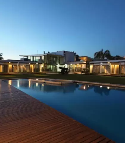 Vista de una estancia boutique en Pilar, ideal para escapadas de lujo cerca de Buenos Aires.