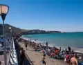 Vista panor�mica de las playas de Comodoro Rivadavia, entre el mar patag�nico y la estepa.