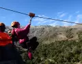La tirolesa de Merlo permite volar sobre las sierras y disfrutar una de las mejores vistas del Valle del Conlara.