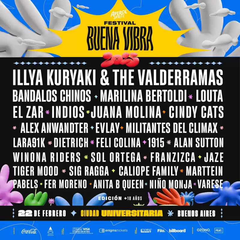 Line-up completo del Buena Vibra 2025.