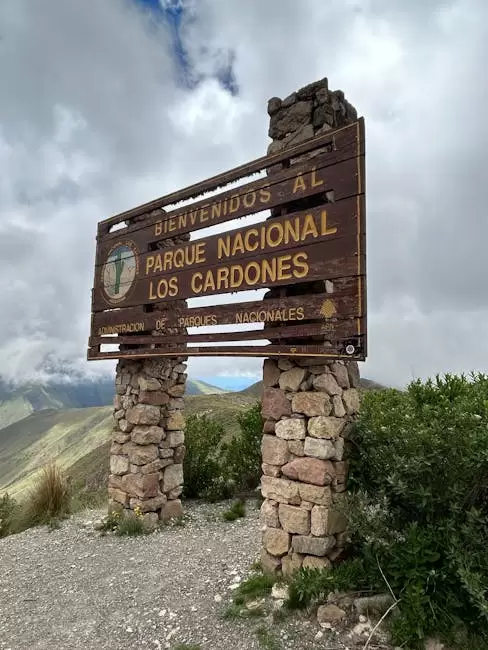 Cartel En La Entrada Del Parque Nacional Los Cardones