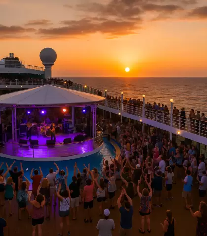 Crucero tem�tico en alta mar, con shows y actividades para fan�ticos de la m�sica.