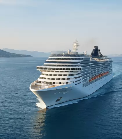 Crucero navegando por aguas tranquilas, una de las rutas m�s elegidas por argentinos para vacacionar en el mar.