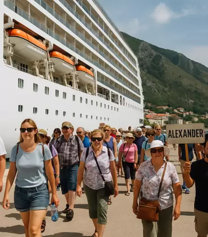Excursi�n organizada en un puerto tur�stico: una de las decisiones clave a la hora de planificar tu experiencia en crucero.