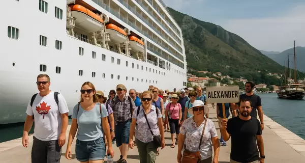 Excursi�n organizada en un puerto tur�stico: una de las decisiones clave a la hora de planificar tu experiencia en crucero.