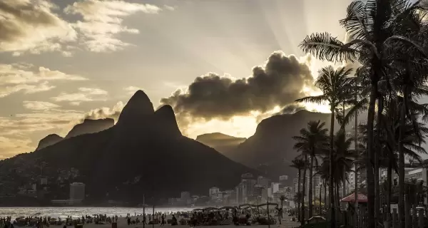 Atardecer en las playas de Brasil